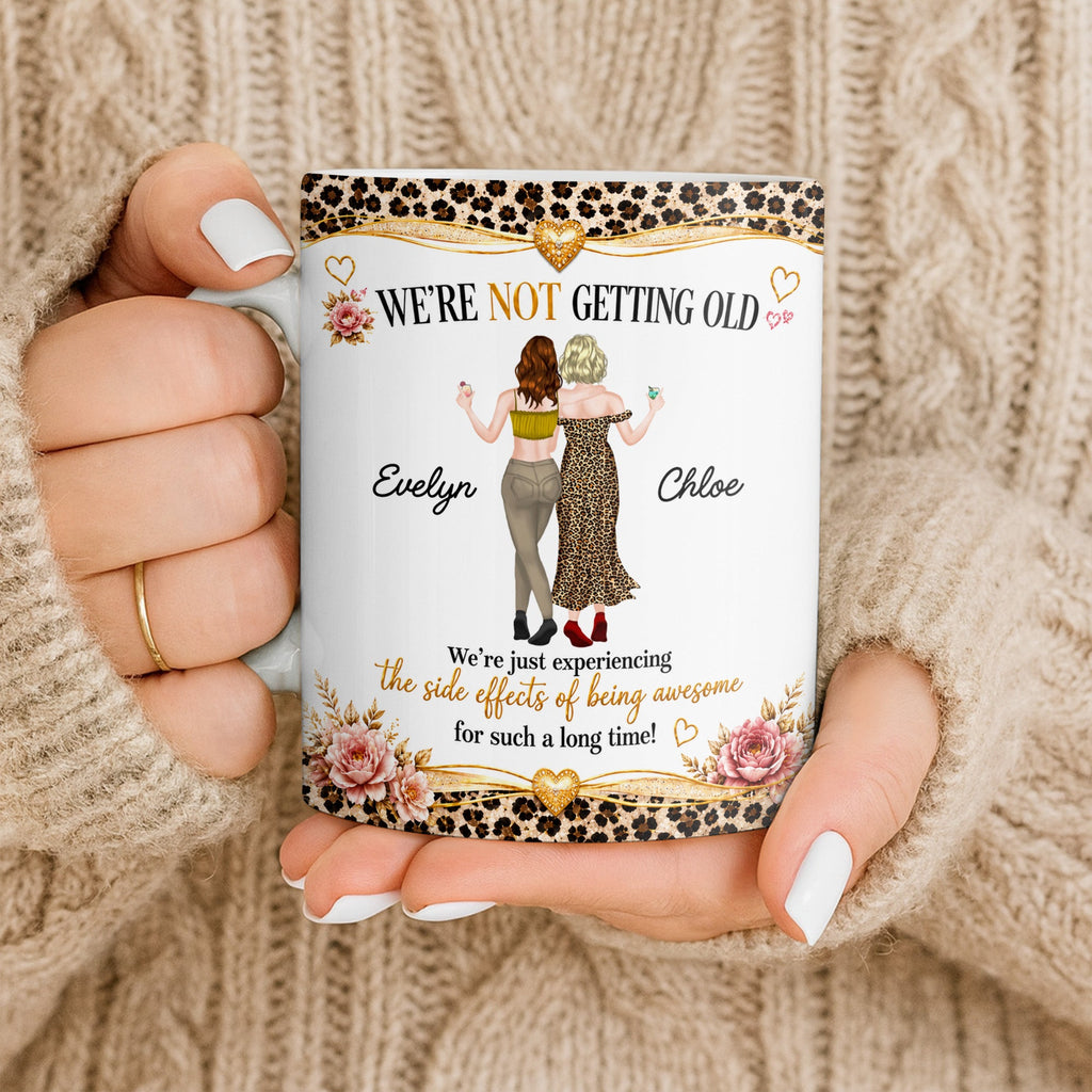 Personalized Leopard Print Coffee Mug Custom Name Gift for Best Friends Edge-to-edge Mug GradoCreations