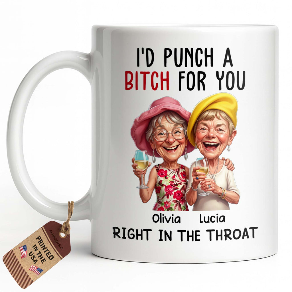 Personalized Edge-to-Edge Coffee Mug Custom Bestie Gift Edge-to-edge Mug GradoCreations