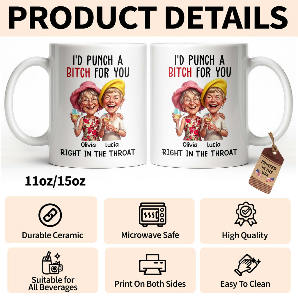 Personalized Edge-to-Edge Coffee Mug Custom Bestie Gift Edge-to-edge Mug GradoCreations
