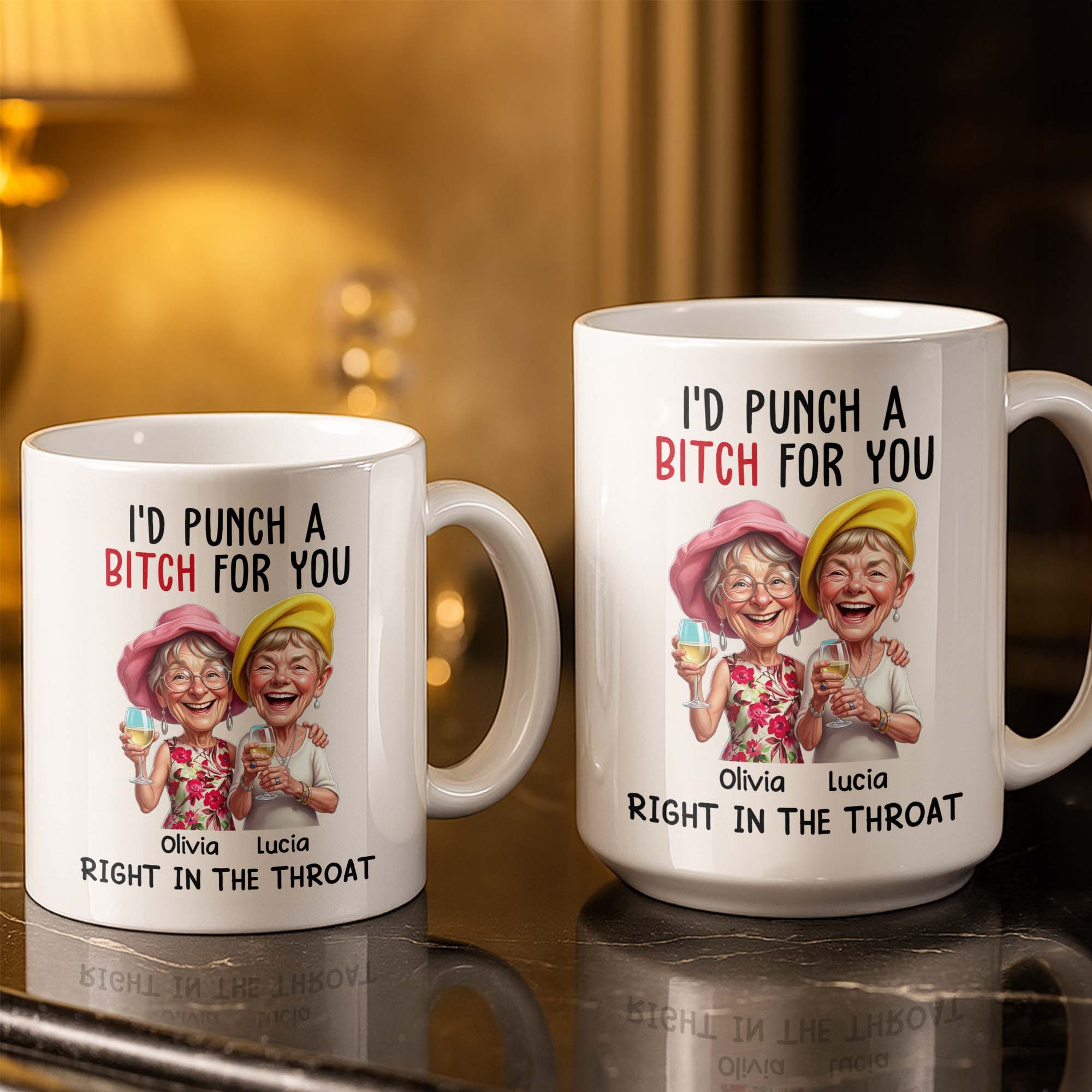 Personalized Edge-to-Edge Coffee Mug Custom Bestie Gift Edge-to-edge Mug GradoCreations