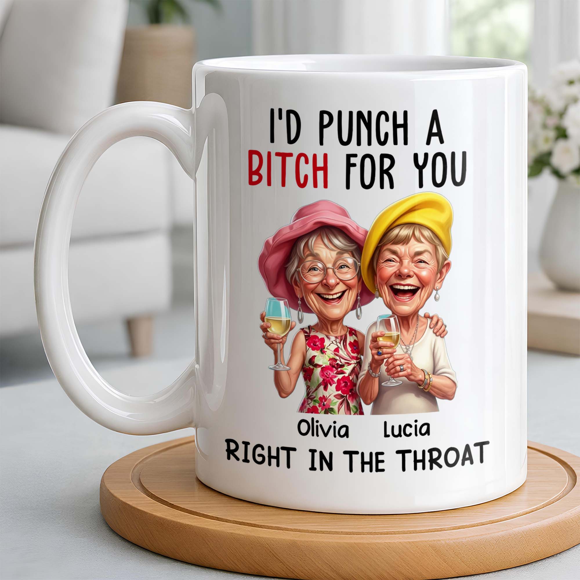 Personalized Edge-to-Edge Coffee Mug Custom Bestie Gift Edge-to-edge Mug GradoCreations