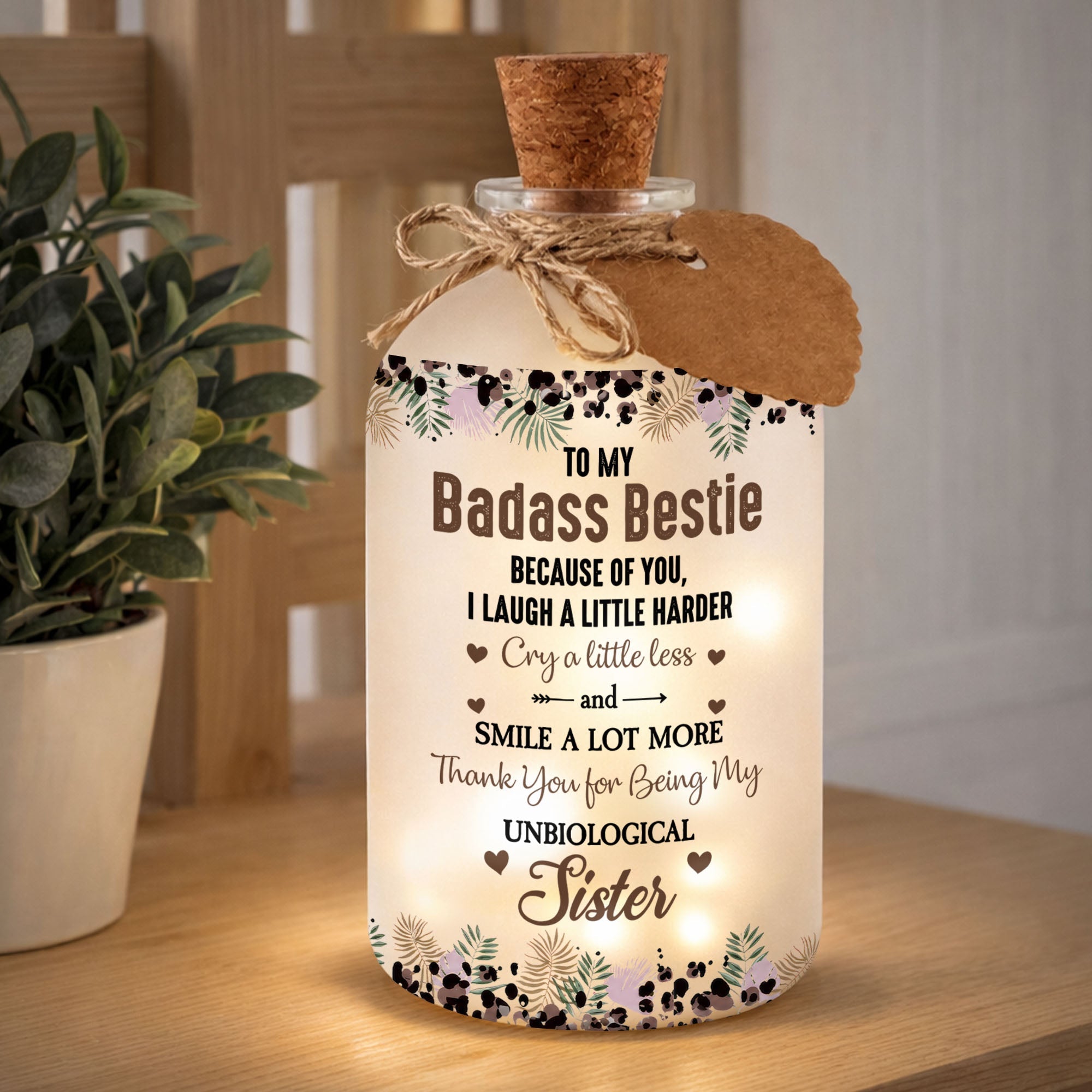Personalized Short Bottle Light Custom Photo Gift for Best Friends Short Bottle Light GradoCreations