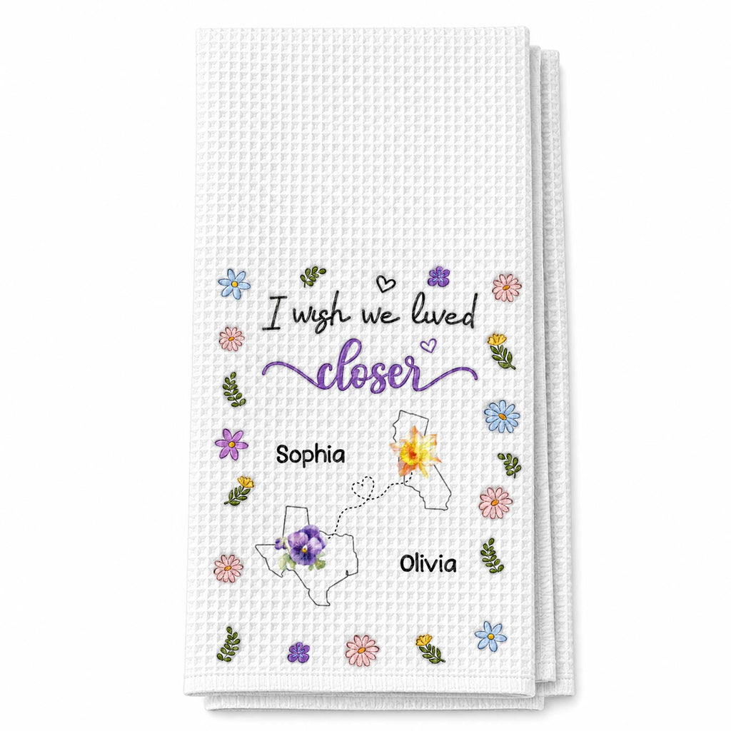 Personalized Kitchen Towel Custom State Map Gift for Friends Kitchen Towel GradoCreations