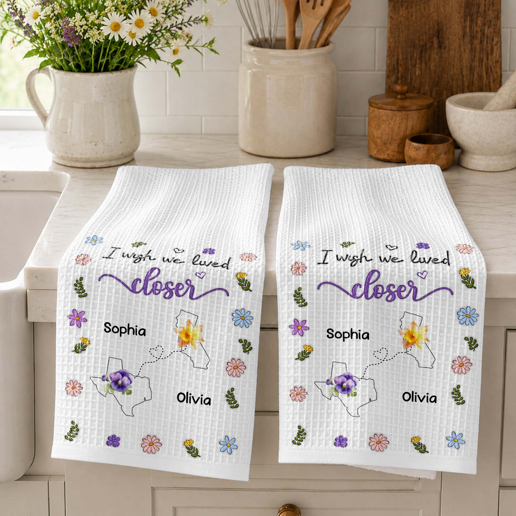 Personalized Kitchen Towel Custom State Map Gift for Friends Kitchen Towel GradoCreations