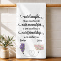 Personalized Kitchen Towel Custom State Art Flower Gift for Best Friends Kitchen Towel GradoCreations