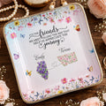 Personalized Floral State Jewelry Dish Custom Gift for Best Friends Jewelry Dish GradoCreations