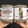 Personalized Leopard Pattern Coffee Mug Best Friend Gift Edge-to-edge Mug GradoCreations