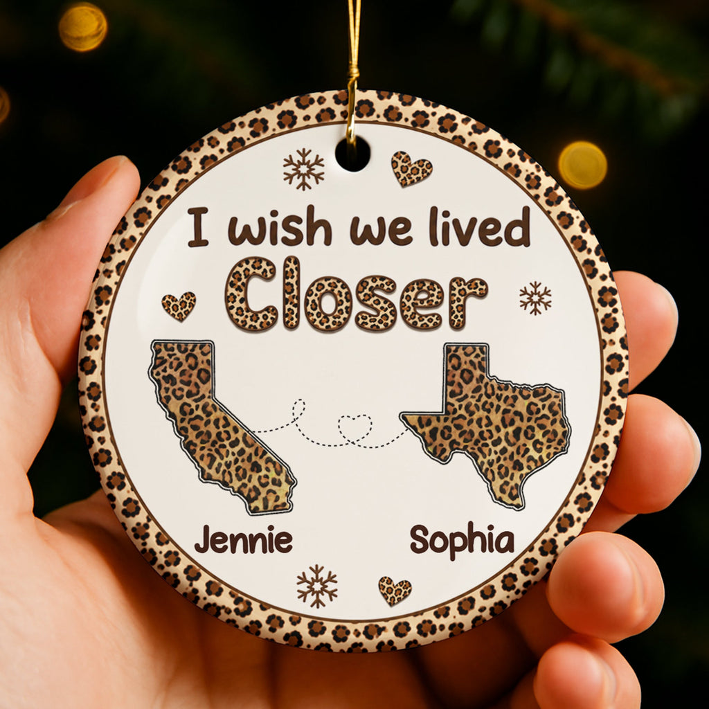 Personalized States Ornament Custom Best Friends Gift Idea Ceramic Ornament GradoCreations