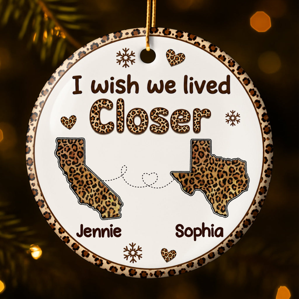 Personalized States Ornament Custom Best Friends Gift Idea Ceramic Ornament GradoCreations