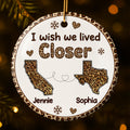 Personalized States Ornament Custom Best Friends Gift Idea Ceramic Ornament GradoCreations