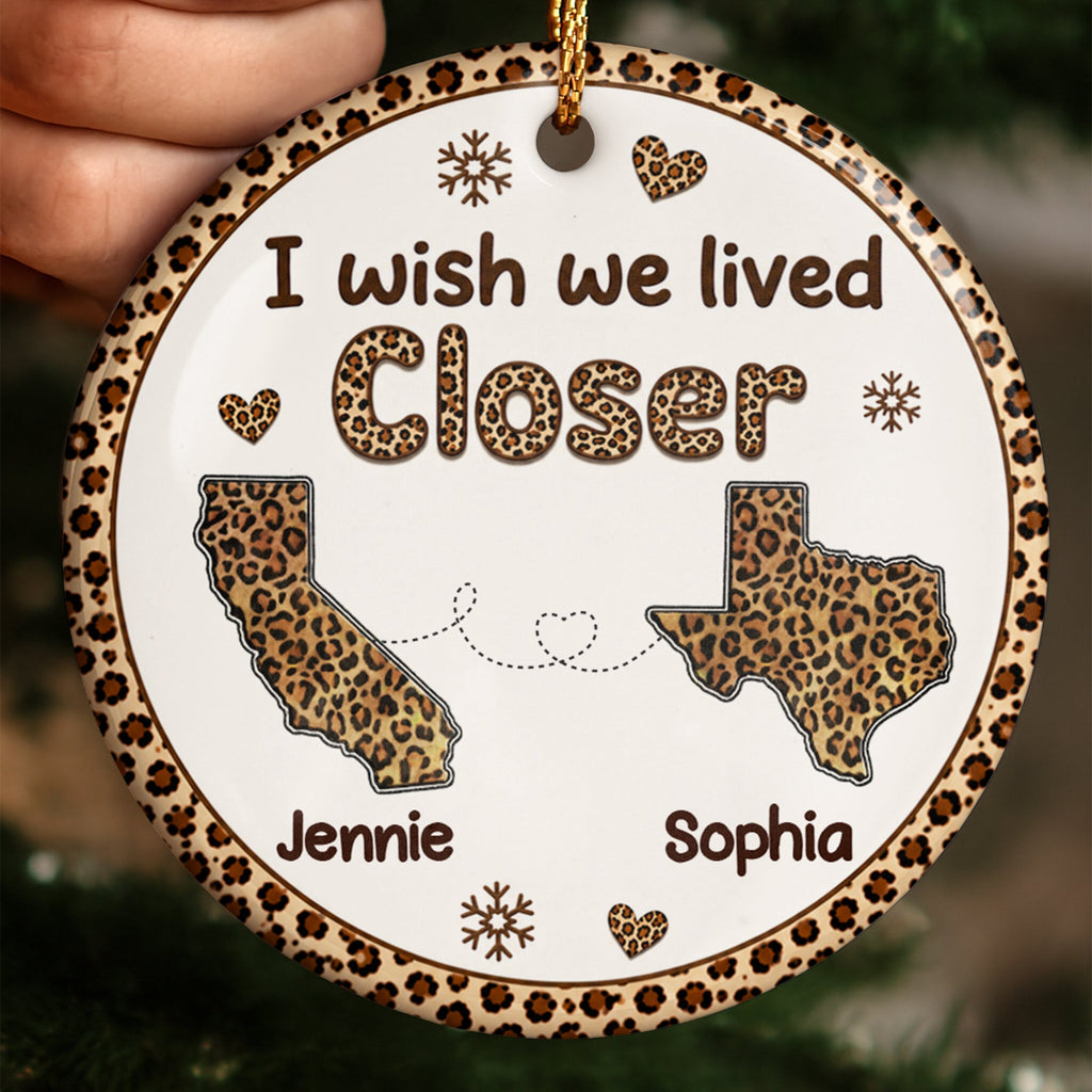Personalized States Ornament Custom Best Friends Gift Idea Ceramic Ornament GradoCreations