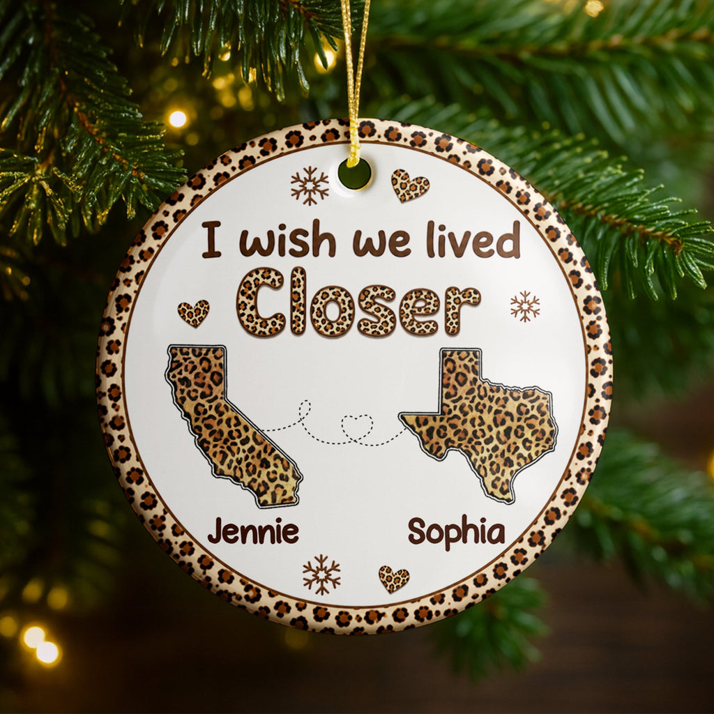 Personalized States Ornament Custom Best Friends Gift Idea Ceramic Ornament GradoCreations