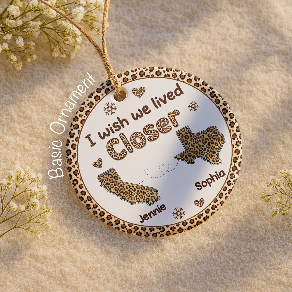 Personalized States Ornament Custom Best Friends Gift Idea Ceramic Ornament GradoCreations