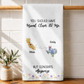 Personalized Floral States Map Kitchen Towel Gift for Best Friend Kitchen Towel GradoCreations