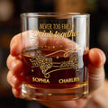 Personalized Custom Whiskey Glass with States Art Gift for Best Friends Whiskey Glass GradoCreations