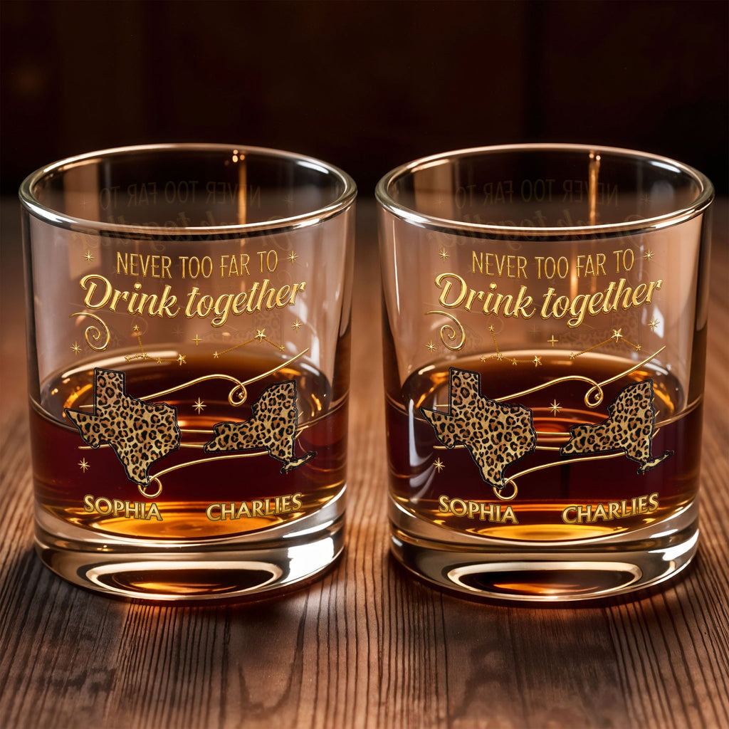 Personalized Custom Whiskey Glass with States Art Gift for Best Friends Whiskey Glass GradoCreations