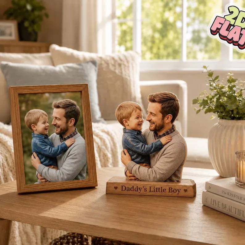 Personalized Acrylic Block Plaque Custom Photo Gift for Dad HN590 - Acrylic Block Plaque fix GradoCreations