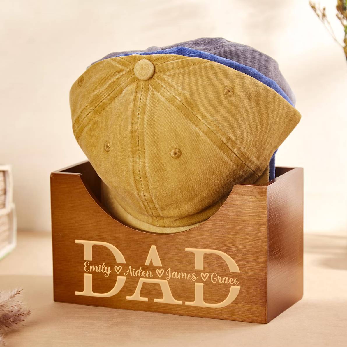 Personalized Engraved Hat Holder Gift for Dad Father's Day HN590 - Hat Holder BCF fix GradoCreations