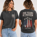Personalized Fighter Jet Comfort Shirt 250 Years of Freedom Gift for Dad Back&Front Comfort Shirt fix GradoCreations