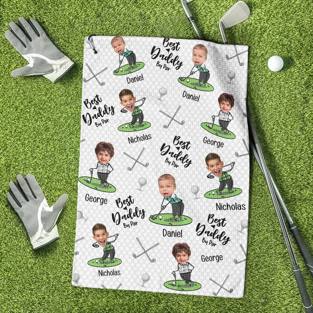 Personalized Funny Golf Towel Custom Photo Gift for Dad