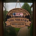 Personalized Wood Sign Custom Name Camping Gift for Family Wood Sign GradoCreations
