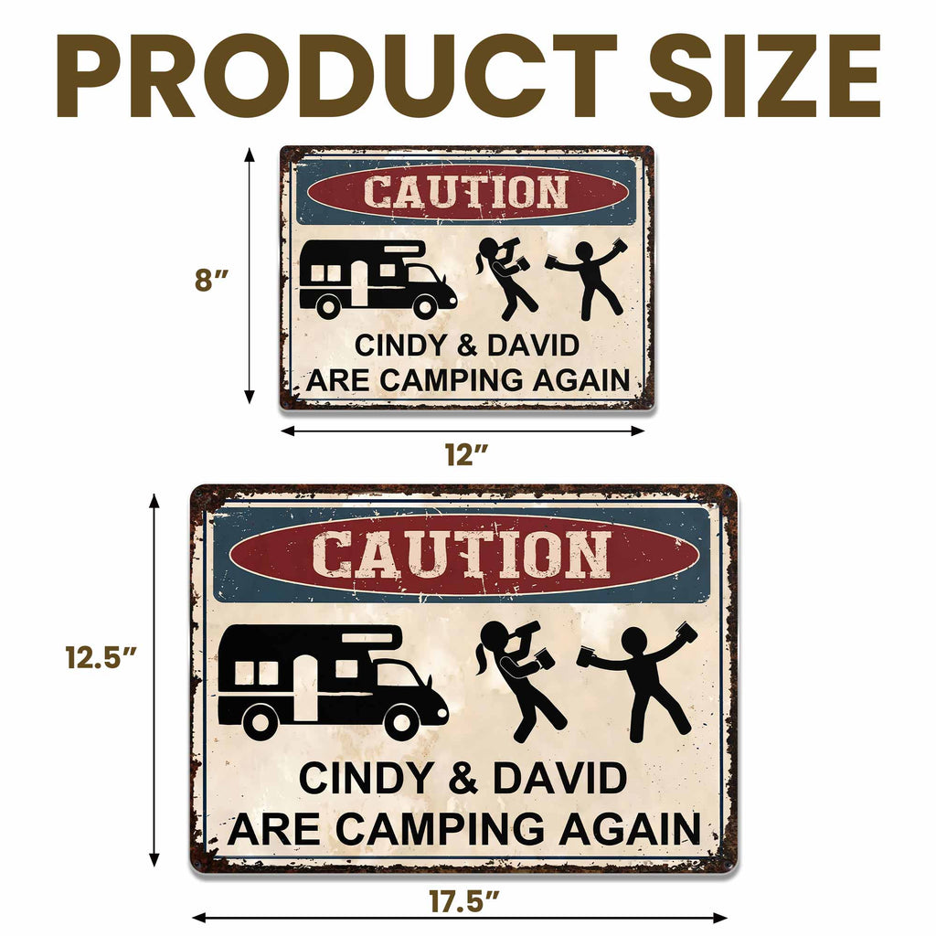 Personalized Metal Sign Custom Name Camping Gift for Him Metal Sign GradoCreations
