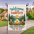 Personalized Double-Sided Garden Flag Custom Family Name Welcome to Our Campsite Garden Flag GradoCreations