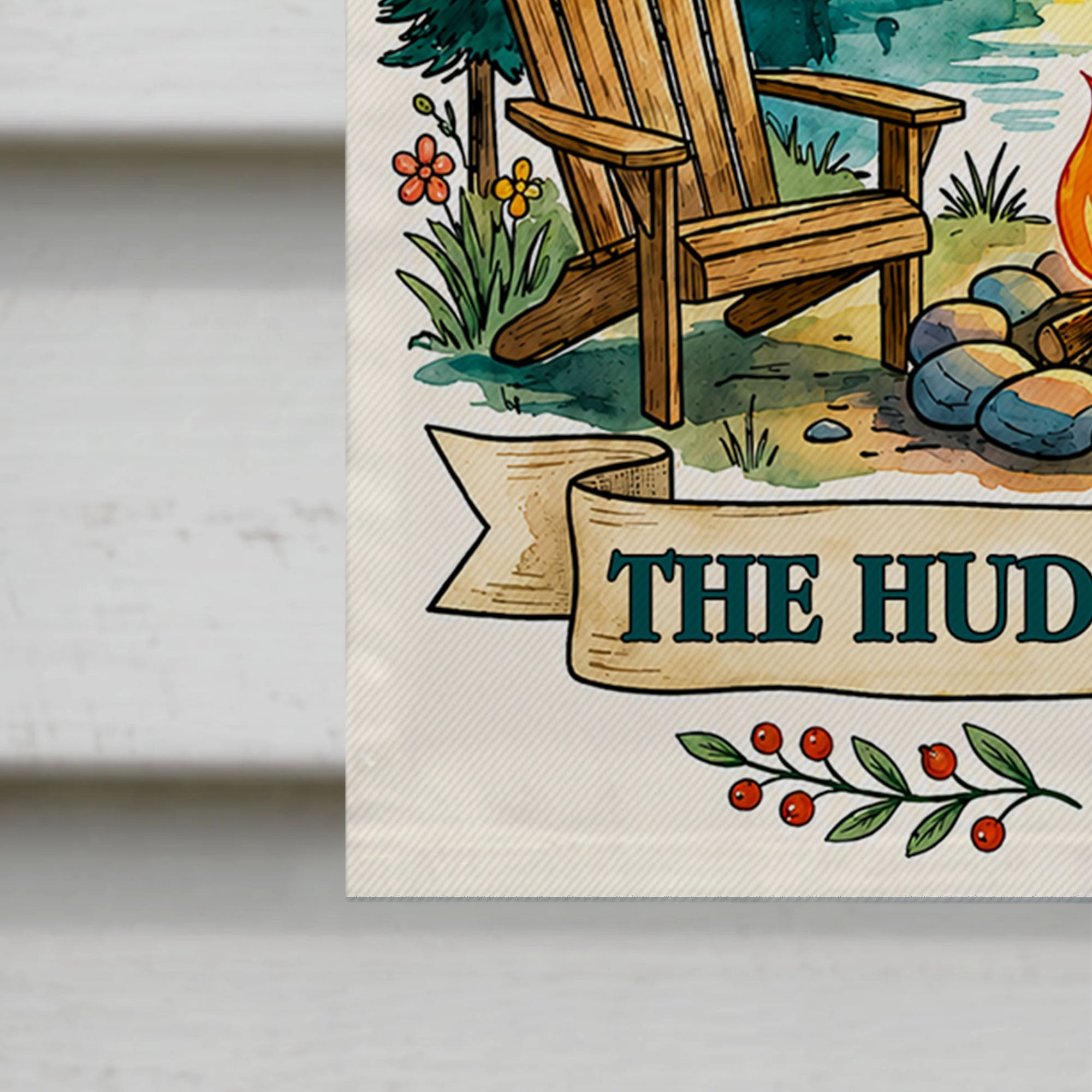 Personalized Double-Sided Garden Flag Custom Family Name Welcome to Our Campsite Garden Flag GradoCreations