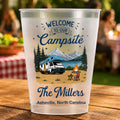 Personalized Frosted Cups Custom Name Campfire Design Gift Frosted Cups GradoCreations