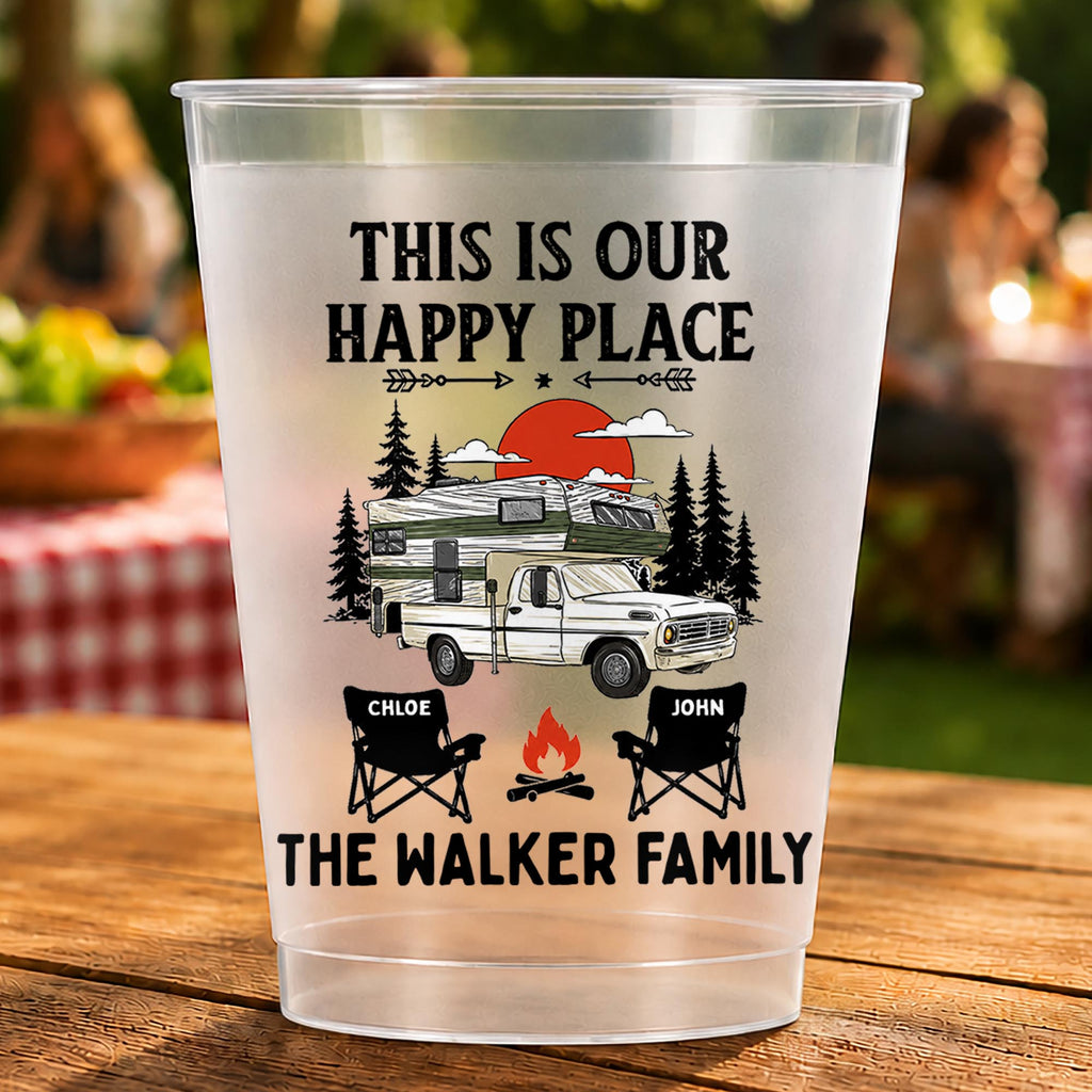 Personalized Frosted Cups Custom Family Name Campfire Gift Frosted Cups GradoCreations