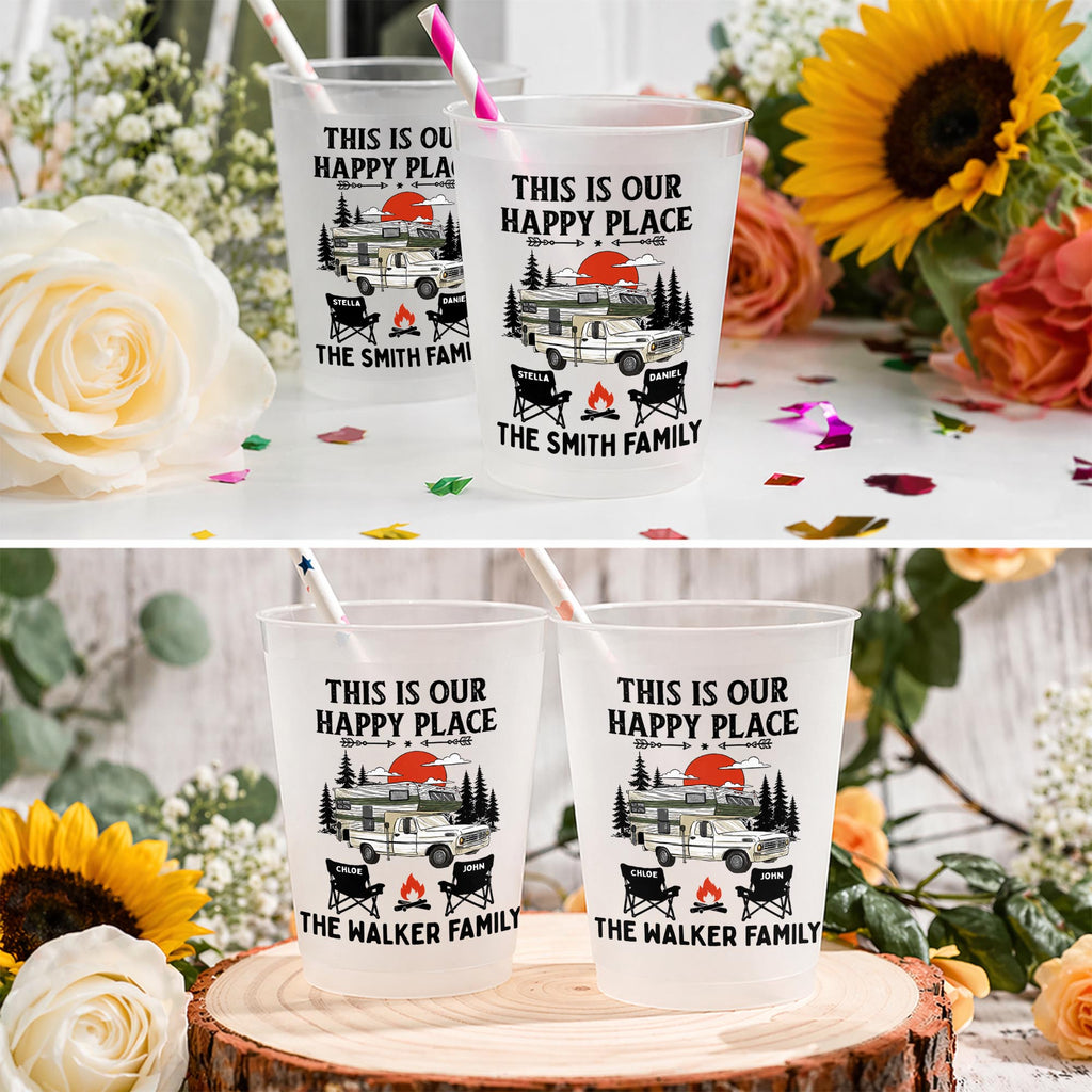 Personalized Frosted Cups Custom Family Name Campfire Gift Frosted Cups GradoCreations
