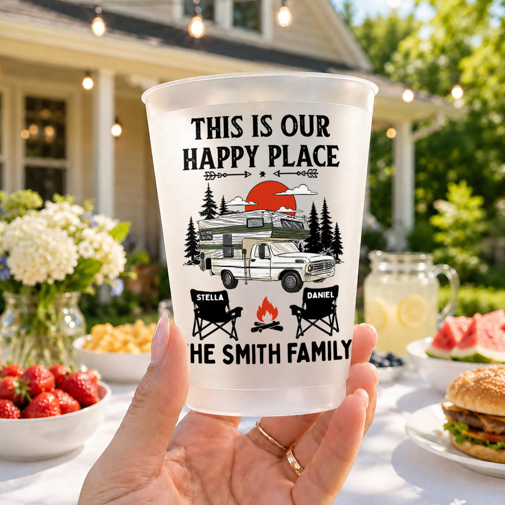 Personalized Frosted Cups Custom Family Name Campfire Gift Frosted Cups GradoCreations