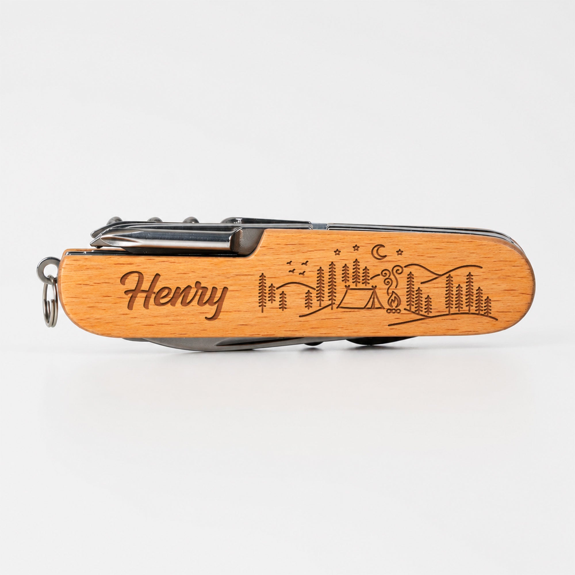 Personalized Wooden Multi Tool Custom Name Gift for Dad Wooden Multi Tool GradoCreations