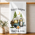 Personalized Kitchen Towel Happy Campers Vintage Camper Gift