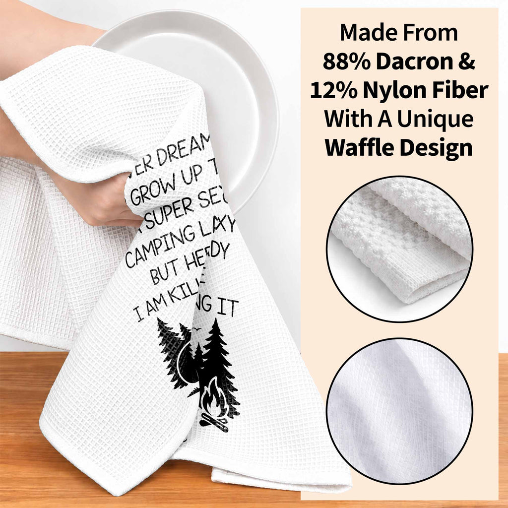 Personalized Kitchen Towel Unique Camping Gift for Her