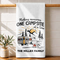 Personalized Kitchen Towel Custom Family Name Camping Gift