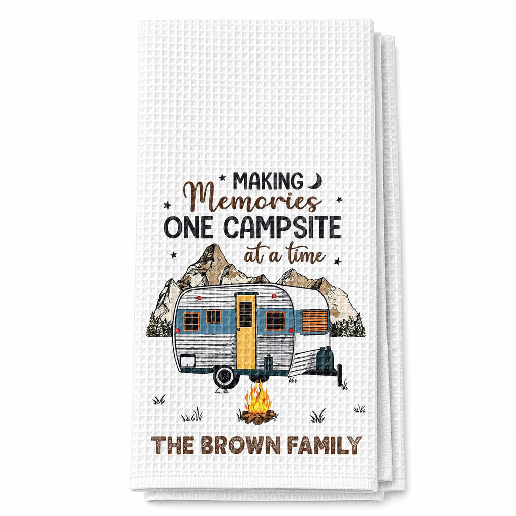 Personalized Kitchen Towel for Couples Custom Camper Design Kitchen Towel GradoCreations