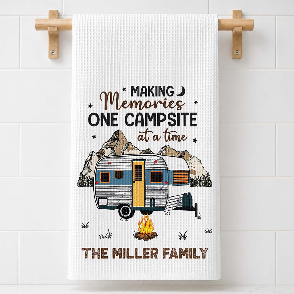 Personalized Kitchen Towel for Couples Custom Camper Design Kitchen Towel GradoCreations