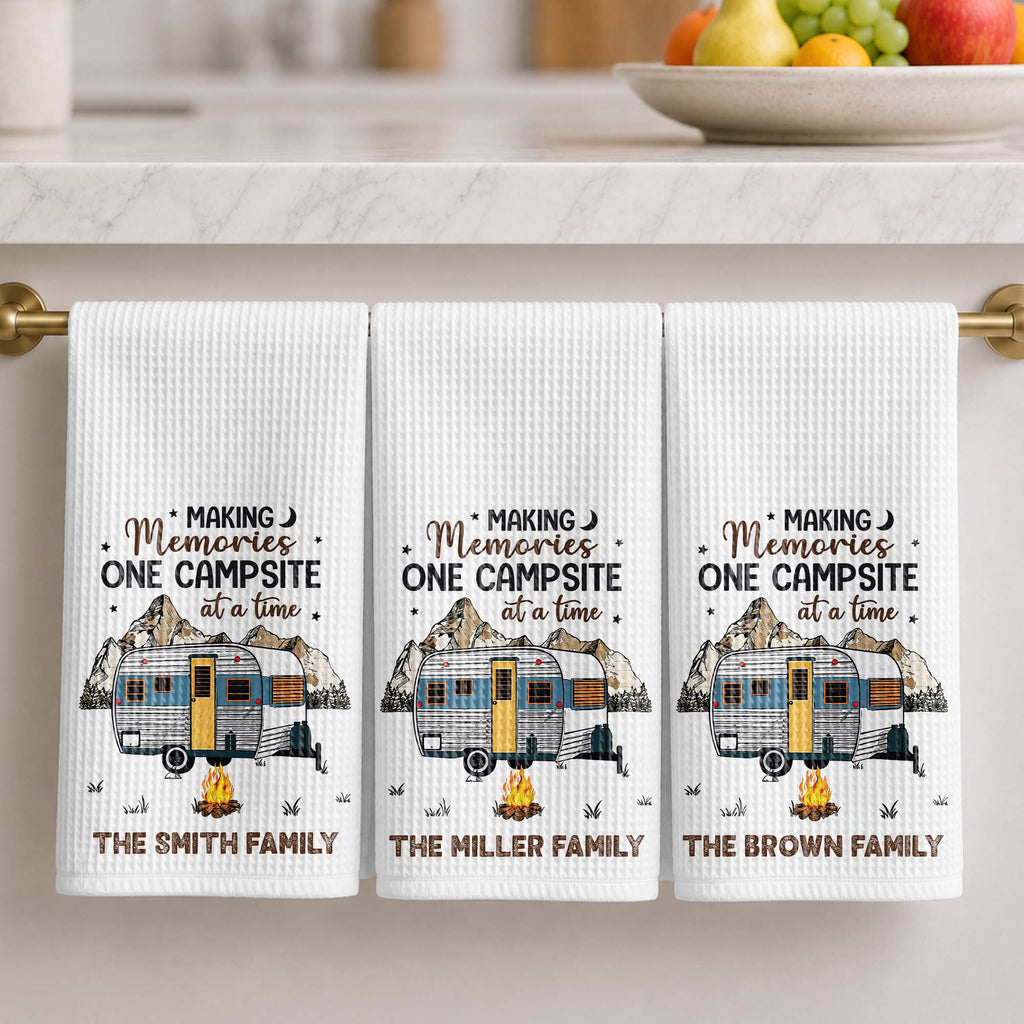 Personalized Kitchen Towel for Couples Custom Camper Design Kitchen Towel GradoCreations