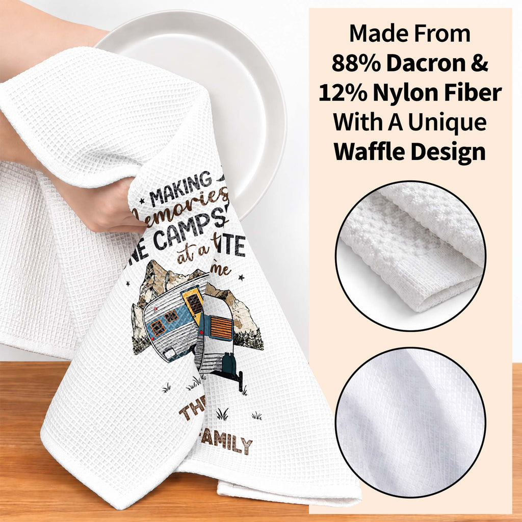 Personalized Kitchen Towel for Couples Custom Camper Design Kitchen Towel GradoCreations