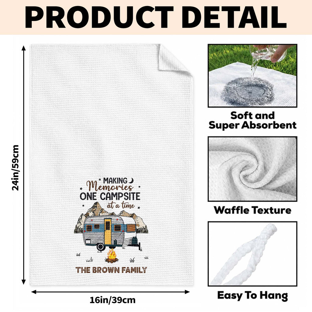 Personalized Kitchen Towel for Couples Custom Camper Design Kitchen Towel GradoCreations