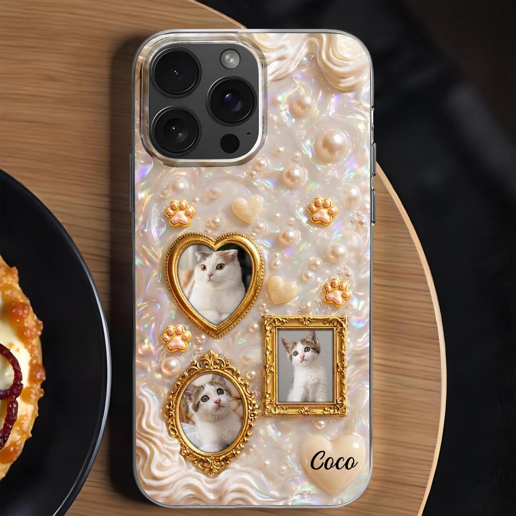 Personalized Clear Phone Case for Cat Lovers Custom Name Clear Phone Case GradoCreations
