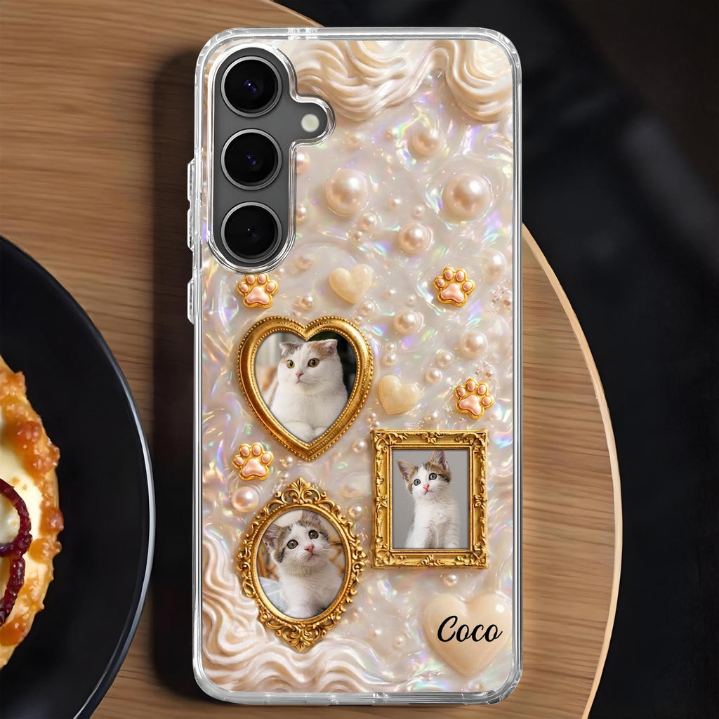 Personalized Clear Phone Case for Cat Lovers Custom Name Clear Phone Case GradoCreations