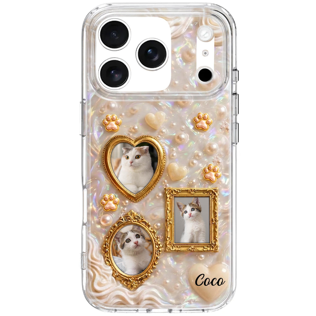 Personalized Clear Phone Case for Cat Lovers Custom Name Clear Phone Case GradoCreations