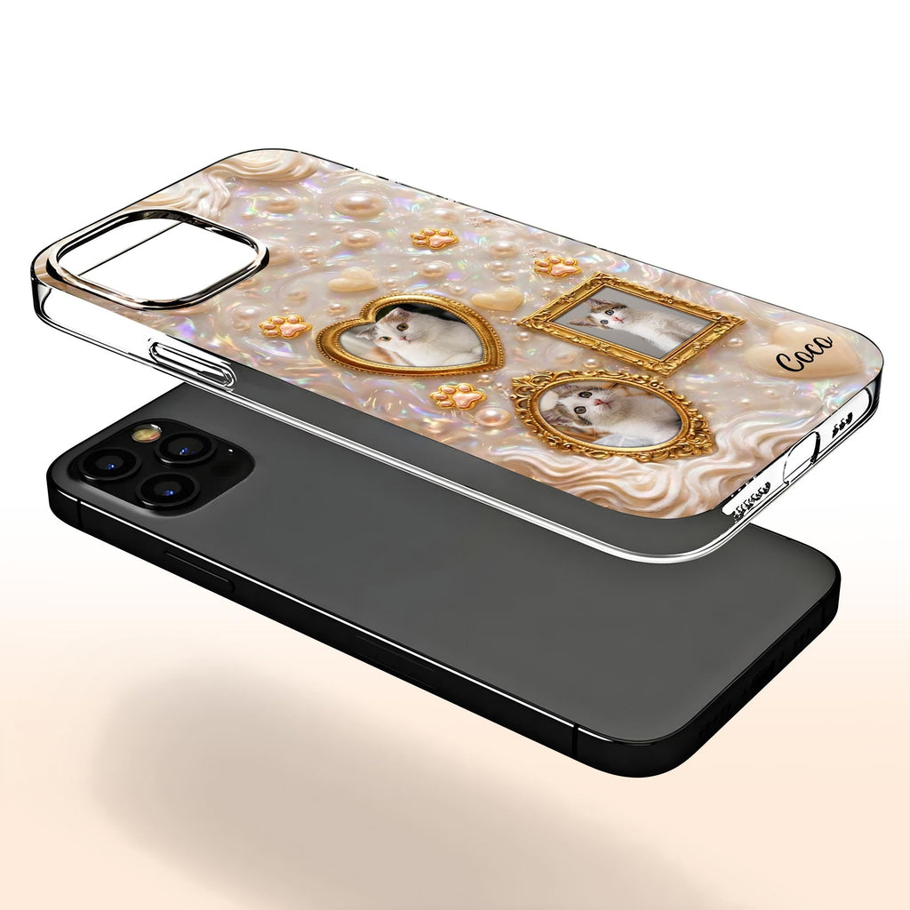 Personalized Clear Phone Case for Cat Lovers Custom Name Clear Phone Case GradoCreations