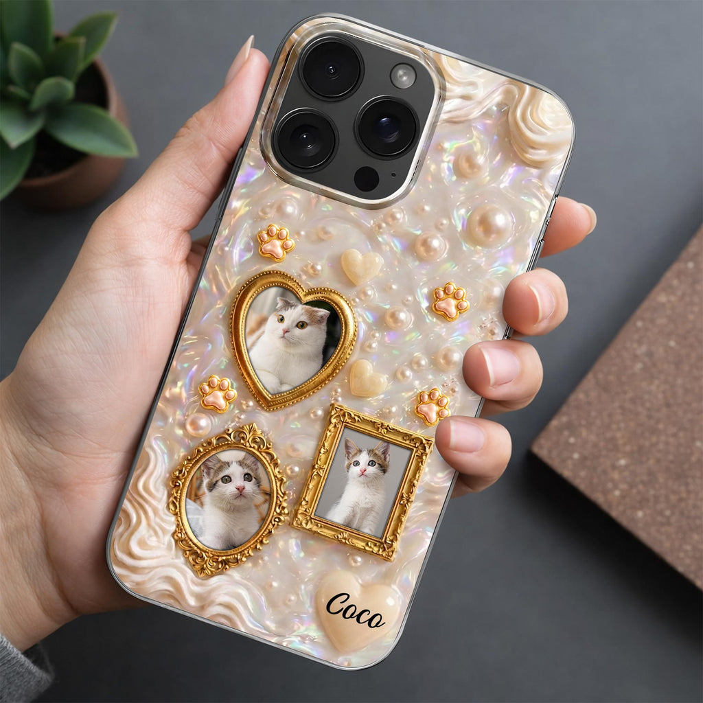 Personalized Clear Phone Case for Cat Lovers Custom Name Clear Phone Case GradoCreations