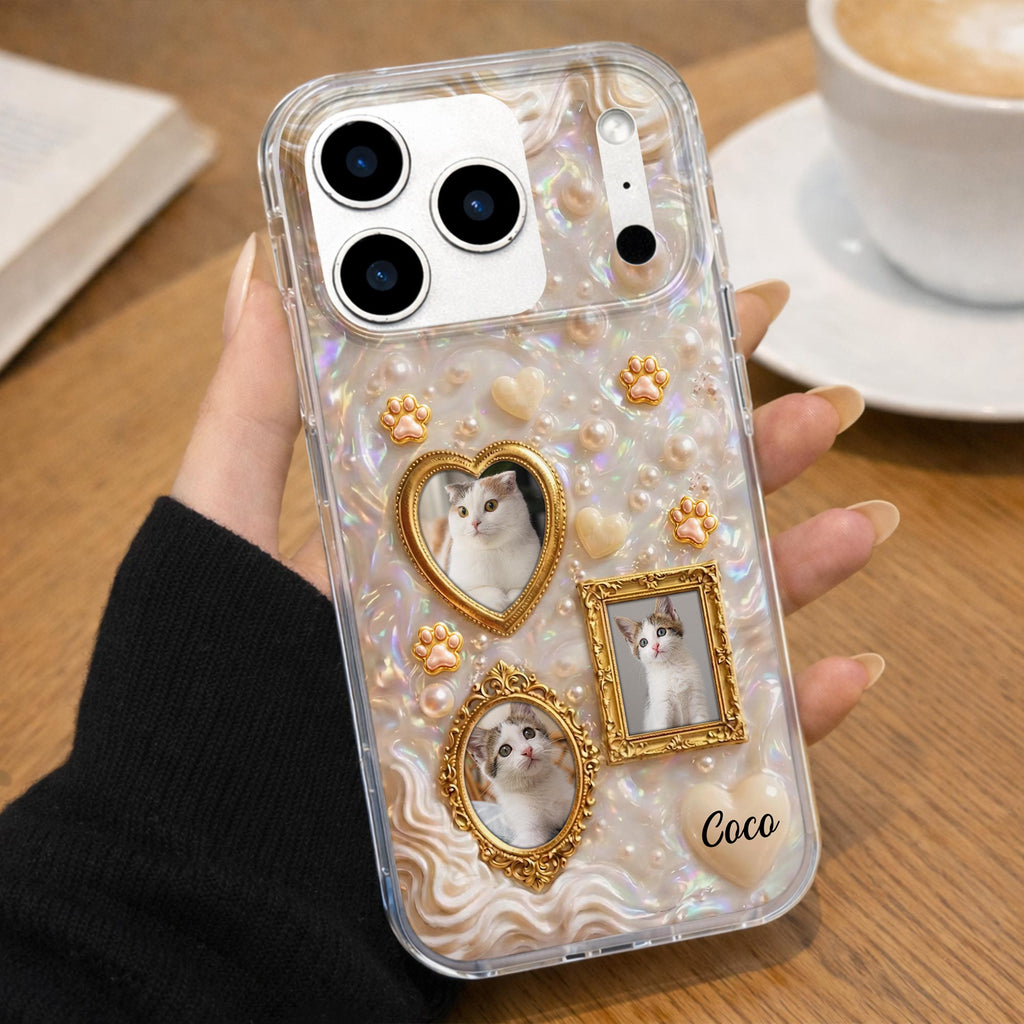 Personalized Clear Phone Case for Cat Lovers Custom Name Clear Phone Case GradoCreations
