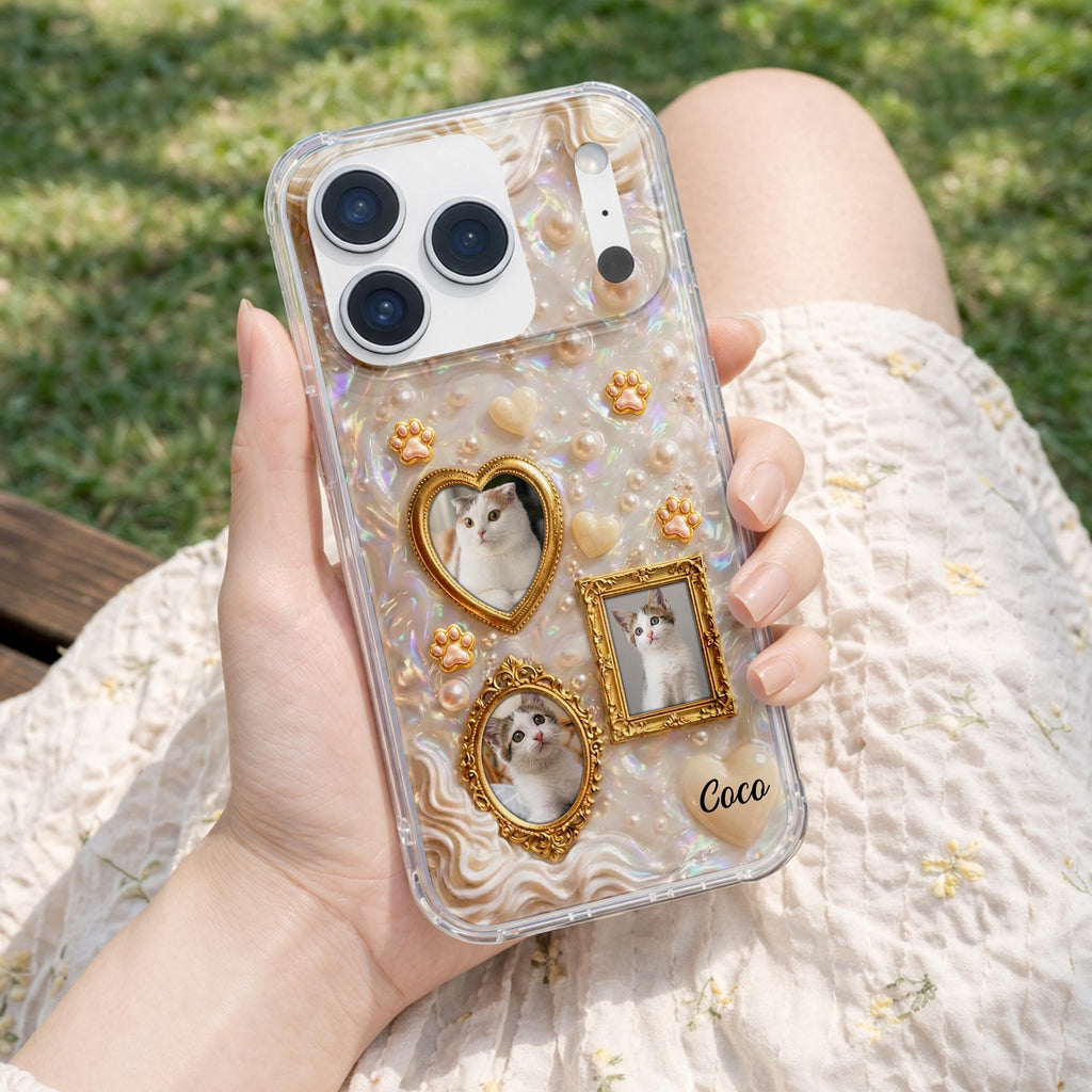 Personalized Clear Phone Case for Cat Lovers Custom Name Clear Phone Case GradoCreations