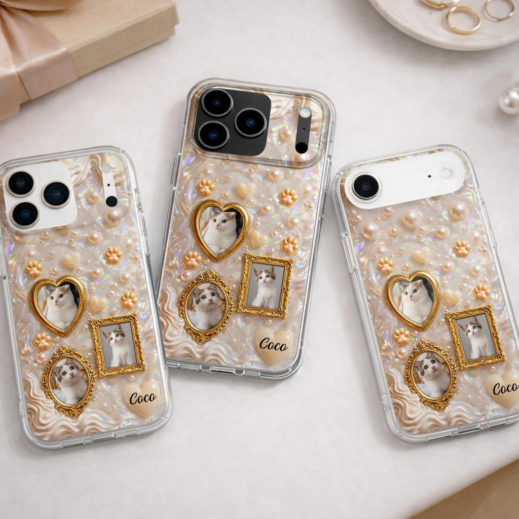 Personalized Clear Phone Case for Cat Lovers Custom Name Clear Phone Case GradoCreations