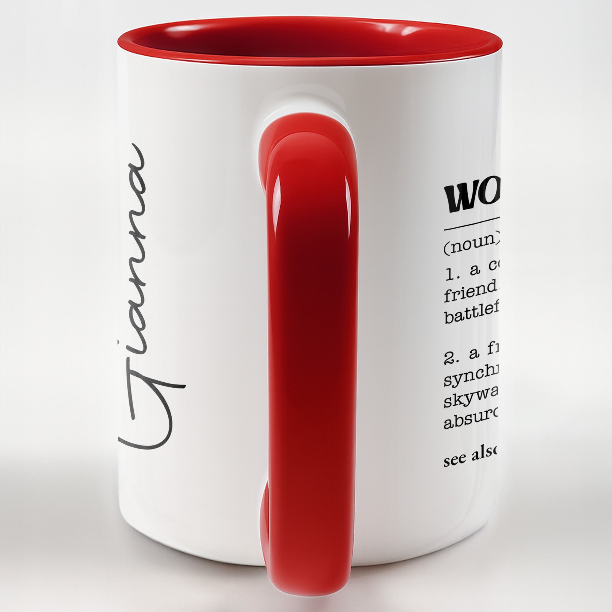 Personalized Accent Mug Work Bestie Definition Custom Gift Accent Mug GradoCreations